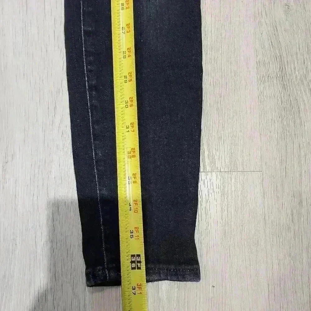 Good American Jeans Women's Distressed Skinny Black Size 2/26 - Picture 2 of 7